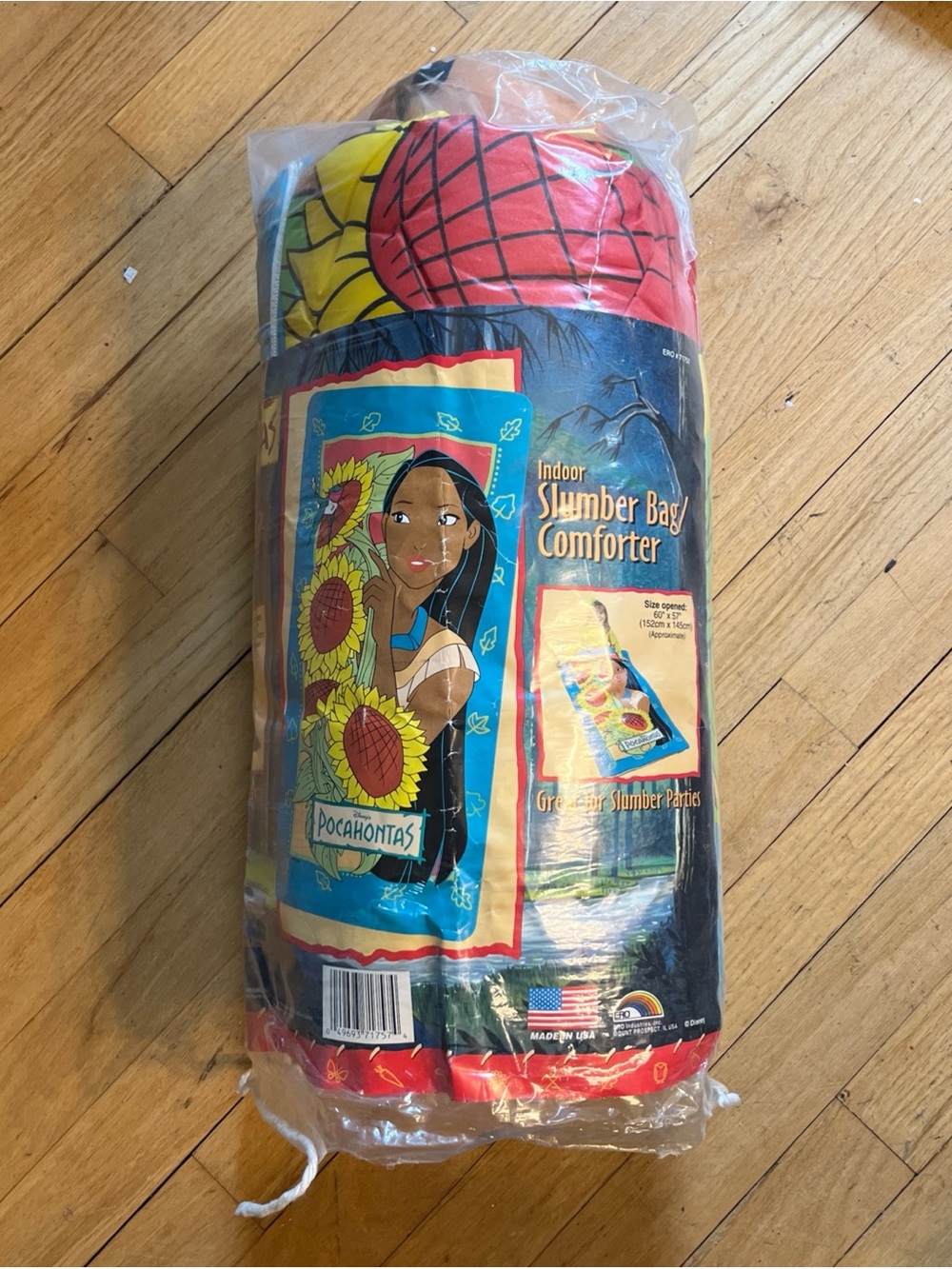 vintage 90s NIP RARE Pocahontas slumber sleeping /comforter bag-zip  around